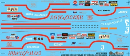 Slixx Decals Warren Johnson's Black Hurst Olds