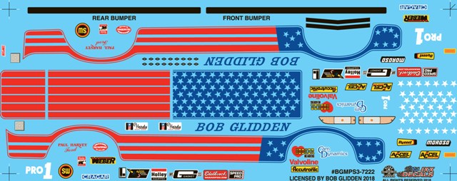 Slixx Decals Bob Glidden's Monza Pro Stock
