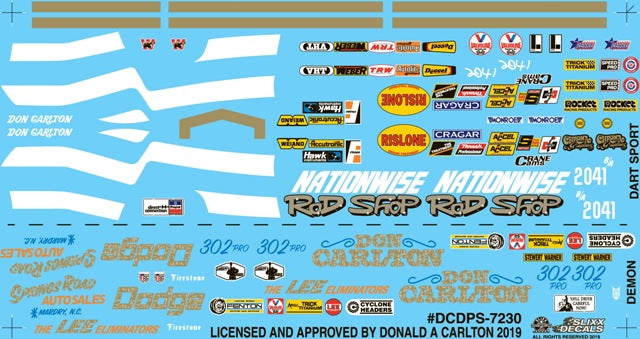 Slixx Decals Don Carlton's Demon and Dart Sport