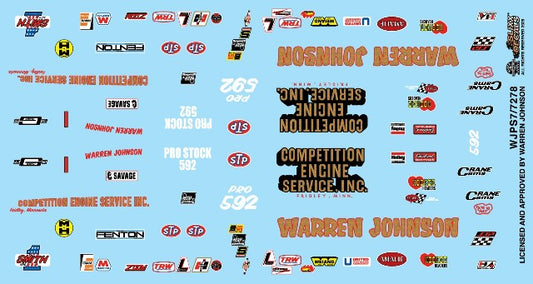 Slixx Decals Warren Johnson's '70 1/2 Camaro Pro Stocks