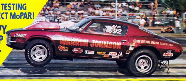 Slixx Decals Warren Johnson's '70 1/2 Camaro Pro Stocks