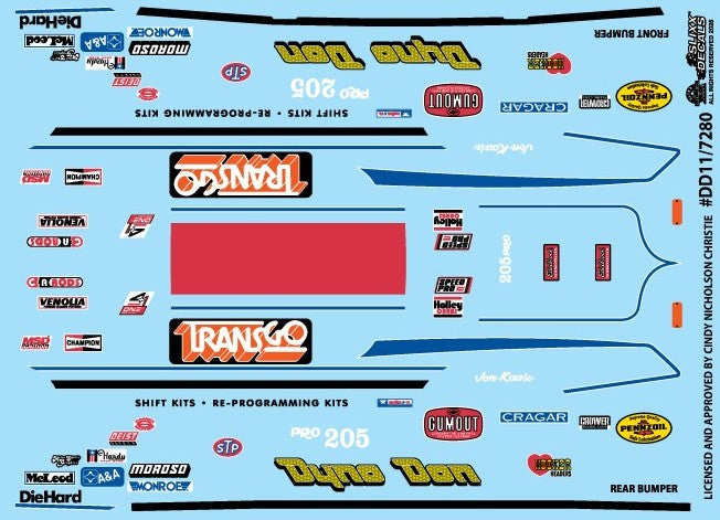 Slixx Decals Dyno Don's Early Fox Body Mustang Pro Stock