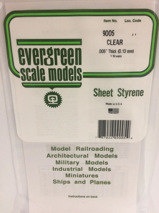 Evergreen 9005 - .005" Clean Oriented Polystyrene Sheet