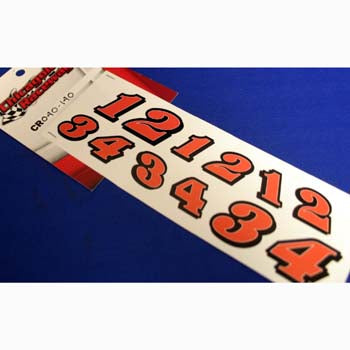 CR040-14O   Orange Numbers 1-4