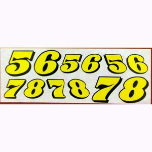 CR YELLOW NUMBERS 5-8
