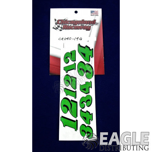 CR040-14G    GREEN Number Sheet 1 thru 4