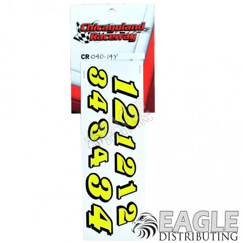 CR040-14Y  Yellow Number Sheet 1 thru 4