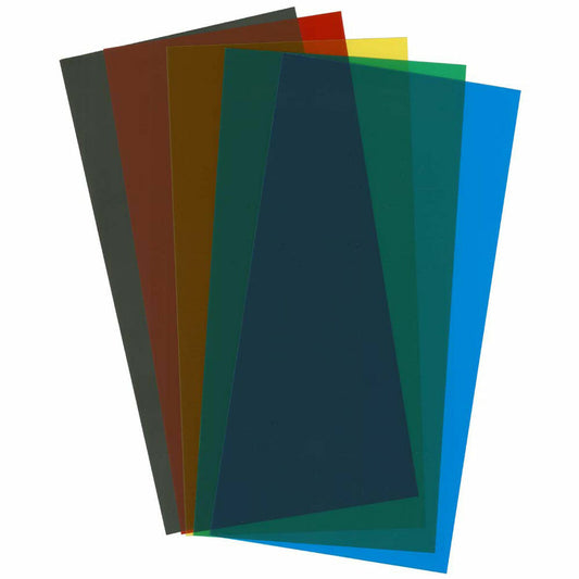 9905 Evergreen Color Assortment Pack pkg(5) .010 x 6 x 12″ .025 x 15.2 x 30.5cm — 1 Each: Red, Yellow, Green, Blue, Black