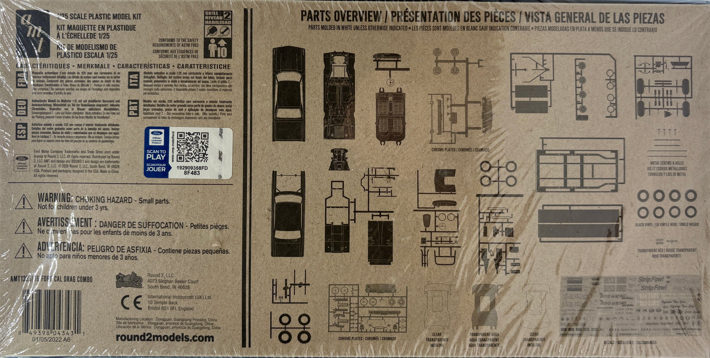 AMT Ford Cal Drag Combon 3 in 1 Racing Team Kit