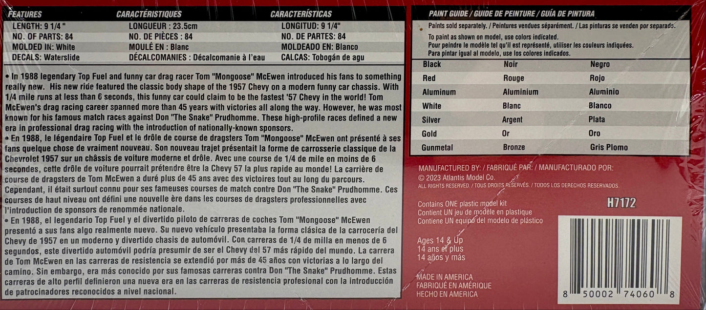 Atlantis Tom "Mongoose McEwen 1957 Chevy Funny Car