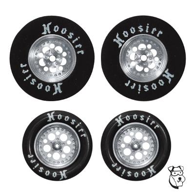 MAR1866  MID-AMERICA PREDATORS 1 3/16 X .300 DRAG TIRE SET Silver