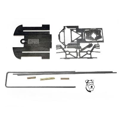 MID-AMERICA 1/24 NO BAR CHASSIS FRONT & REAR WITH PIVOTS & WIRE MAR271