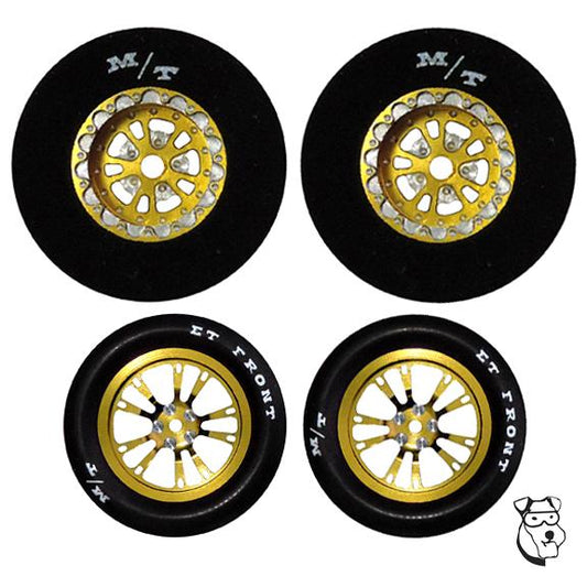 MID-AMERICA NEW V SERIES DRAG TIRE SET 1 3/16 X .500 GOLD MAR5668G
