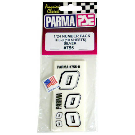 PARMA 1/24 NUMBER PACK #0-9  PAR756