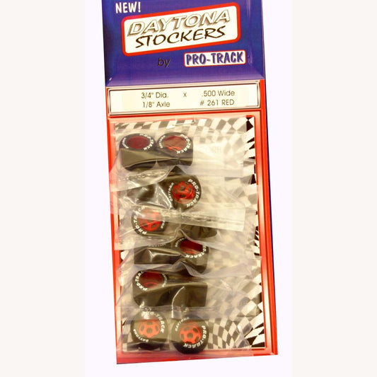 Pro-Track Daytona Stockers  1/8 x .910 x .800 Natural Rubber - Red