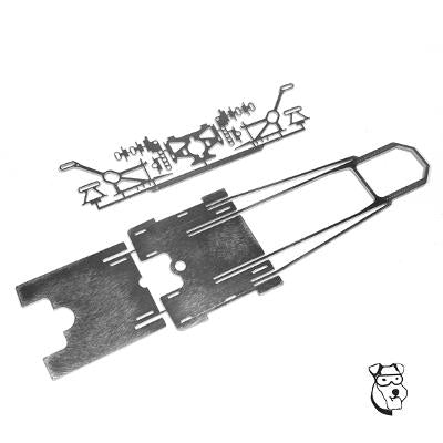 MID-AMERICA 1/24 ERNIE WIDE NO BAR INLINE DRAG CHASSIS KIT MAR274A