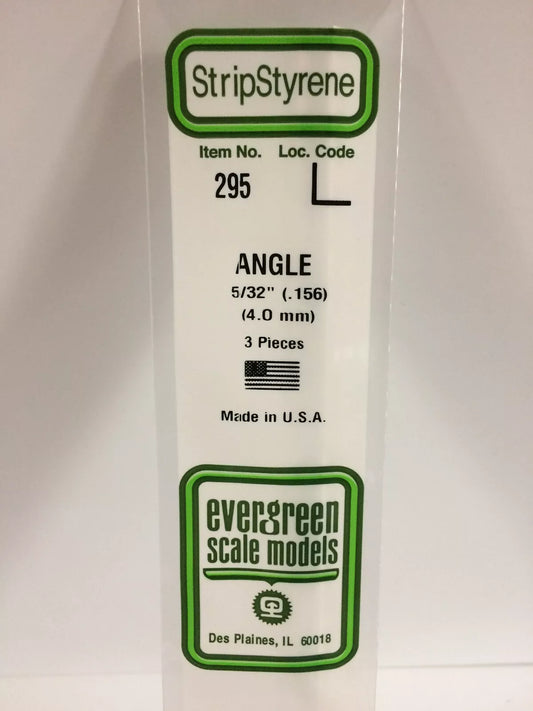 NEW Evergreen Scale Models #295 Polystyrene Angles .156 x 14 in 3 Pk