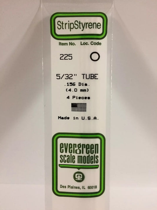 Evergreen Scale Models Styrene Tube .156in .40cm Diameter pkg(4) 225Opens in a new window or tab Brand New