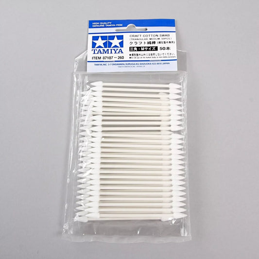 Tamiya 50pc. Triangular Medium Cotton Swabs #87107