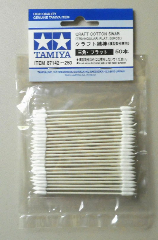 Tamiya 50pc. Triangular/Flat Cotton Swabs #87142
