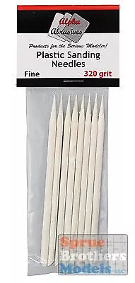 APA0403 Alpha Abrasives Plastic Sanding Needles - Fine (320 grit)