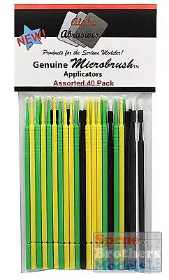 APA1400 Alpha Abrasives Microbrush Applicators - Assorted - 40 pack (10 of each) 1400