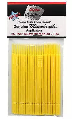 Microbrush 1301 Alpha Abrasives Yellow Microbrush - Fine (Pack of 25)