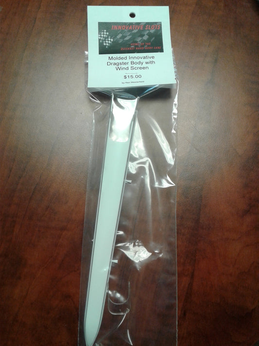 Molded Dragster Body With Molded Clear Wind Screen