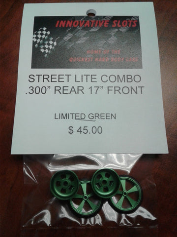 STREET LITE COMBO .300" REAR 17" FRONT LIMITED GREEN