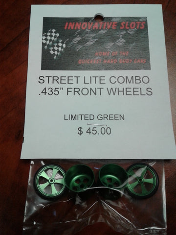 STREET LITE COMBO .435" REAR FRONT WHEELS LIMITED GREEN