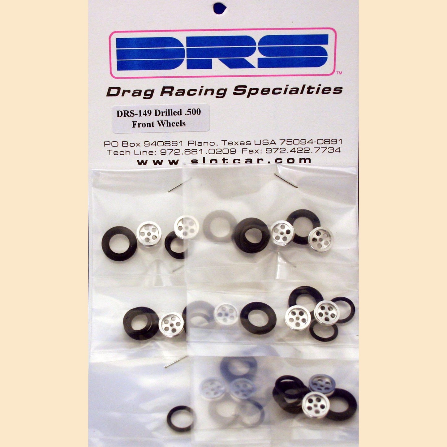 DRS149  -Drilled.500 Front Wheels - Innovative Slots