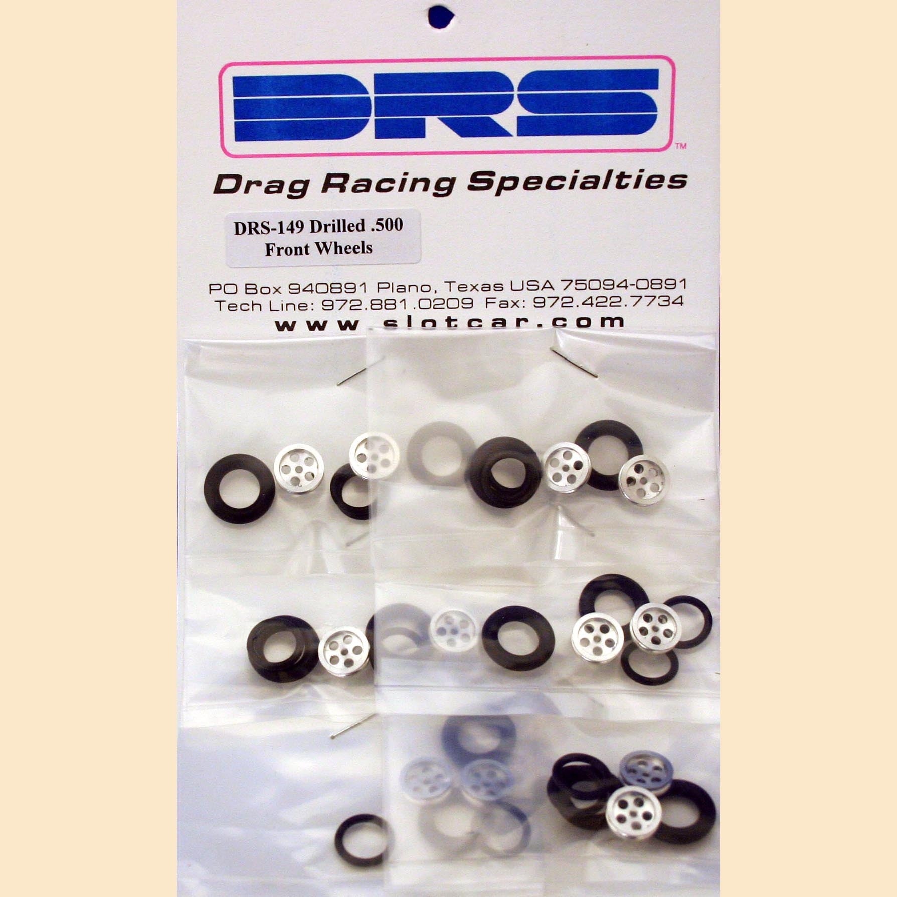 DRS149  -Drilled.500 Front Wheels - Innovative Slots