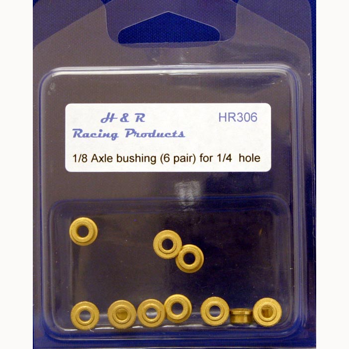 HR306 - 1 pair of standard 1/8 axle bushings - 1/4" hole