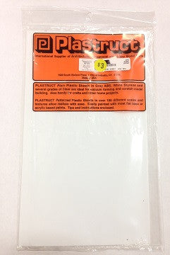 PLASTRUCT WHITE STYRENE .030 THICK 91103 - Innovative Slots