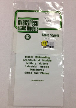 EVERGREEN WHITE STYRENE .015 THICK 9015 - Innovative Slots