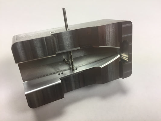 Innovative Dragster body drill guide and cutting stencil