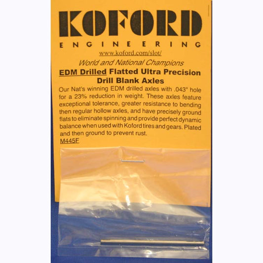 KOF445F EDM DRILLED FLATTED 3/32 RACE AXLE