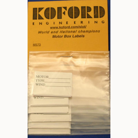 KOF573 -KOFORD MOTOR BOX LABELS - Innovative Slots