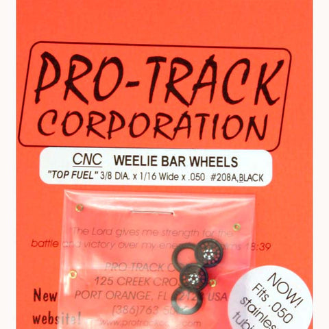 WHEELIE WHEELS TOP FUEL, BLACK-PTM208A,BL - Innovative Slots