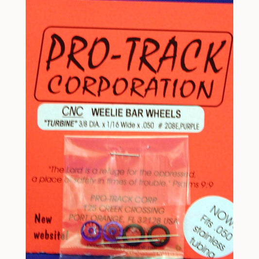 PTM208E,P PROTRACK WHEELIE WHEELS TURBINE PURPLE - Innovative Slots