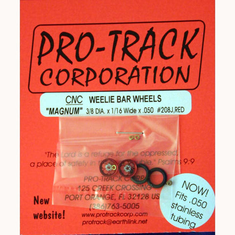 PTM208J,R PROTRACK WHEELIE WHEELS MAGNUM RED - Innovative Slots