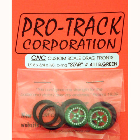 PROTRACK 1/16 X 3/4 STAR GREEN FRONTS  PTM411B,GR