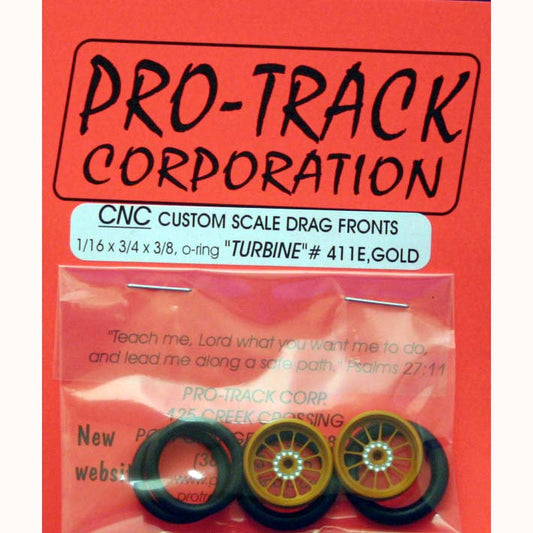 PTM411E,G PROTRACK FRONTS 1/16X3/4 TURBINE GOLD - Innovative Slots