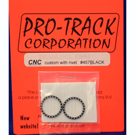 PTM457BLACK PROTRACK BEADLOCK RING BLACK, W/RIVETS - Innovative Slots