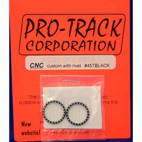PTM457BLACK PROTRACK BEADLOCK RING BLACK, W/RIVETS - Innovative Slots