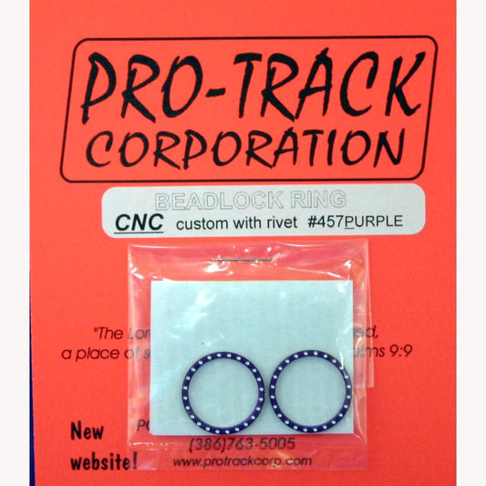 PTM457P PROTRACK BEADLOCK RING, PURPLE W/RIVETS - Innovative Slots