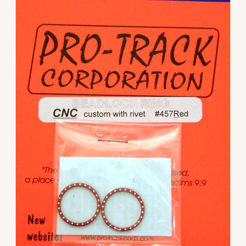 PTM457R PROTRACK BEADLOCK RING RED, W/RIVET - Innovative Slots