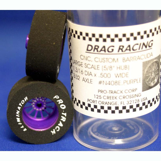 PROTRACK CNC DRAG REARS, TURBING PURPLE, 3/32x1,3/16X.500 PTMN408E,P
