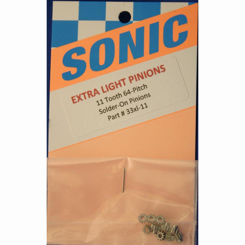 SONIC 11T 64P SOLDER-ON PINIONS -SON33XL-11 - Innovative Slots