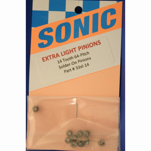 SONIC 14T 64P SOLDER-ON PINIONS -SON33XL-14 - Innovative Slots